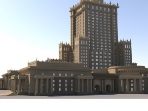 3D Palac Kultury i Nauki Modelo 3D