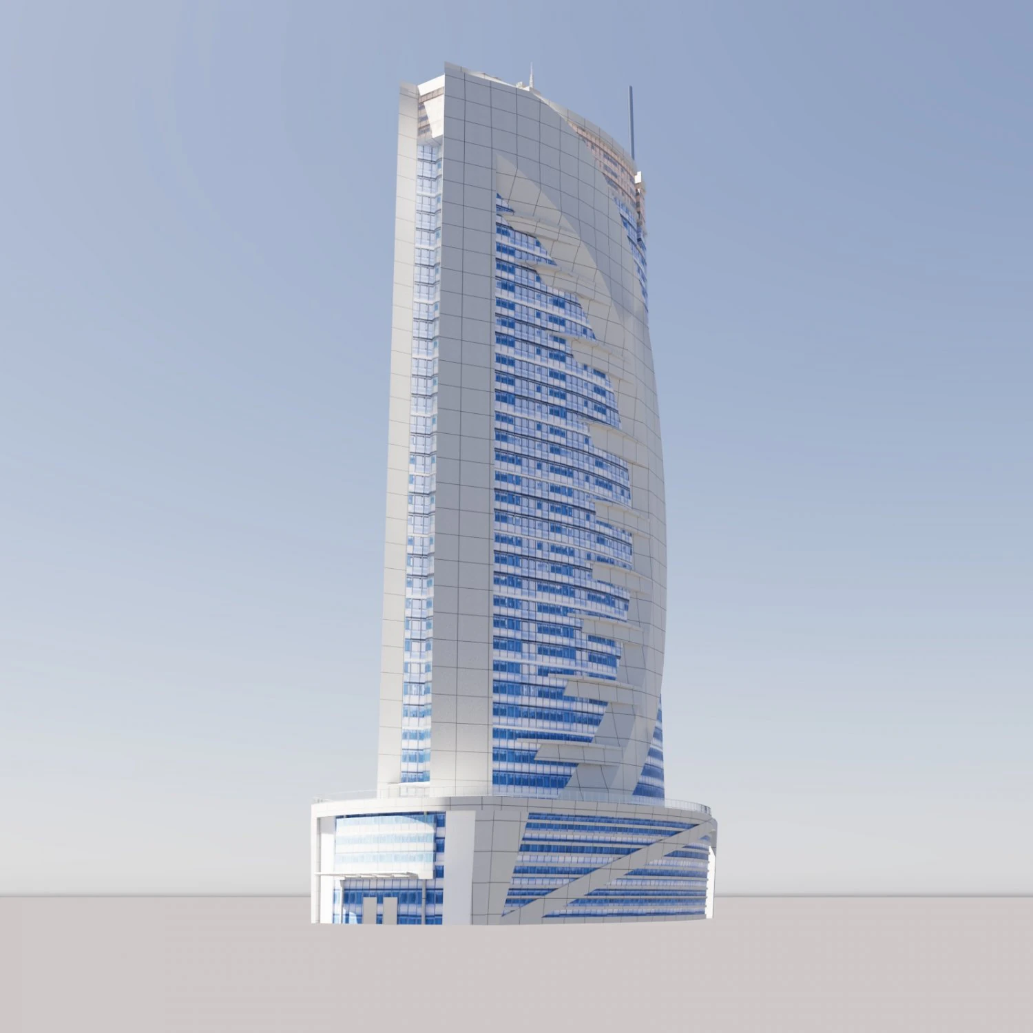 Qatar Doha Qatar Bank 3D Model .c4d .max .obj .3ds .fbx .stl .blend