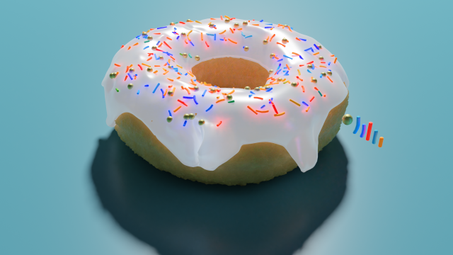 Donut Modèle 3D .c4d .max .obj .3ds .fbx .stl .blend 