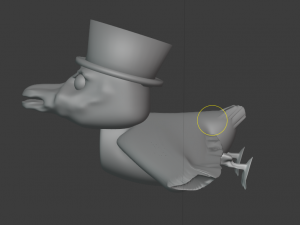 A duck in a top hat 3D मॉडल