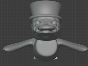 A duck in a top hat Model 3D
