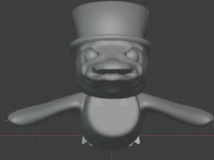 A duck in a top hat 3D Model