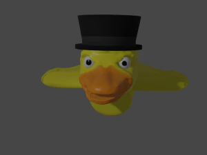 A duck in a top hat 3D Model