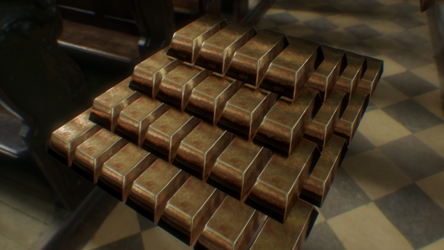 copper bar 3D Model .c4d .max .obj .3ds .fbx .stl .blend 