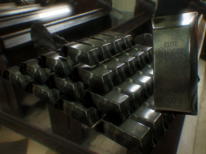 silver bar Modèle 3D