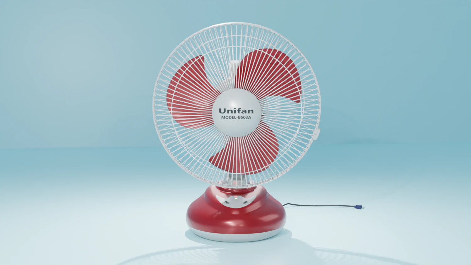 rechargeable table fan 3D Model .c4d .max .obj .3ds .fbx .stl .blend 