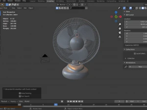 rechargeable table fan 3D Model