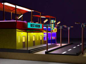 lowpolyhouseroadgameasset 3D Model