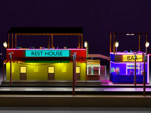 lowpolyhouseroadgameasset 3D Model