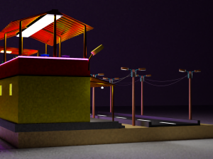 lowpolyhouseroadgameasset 3D Модель