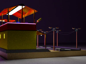 lowpolyhouseroadgameasset 3D Model