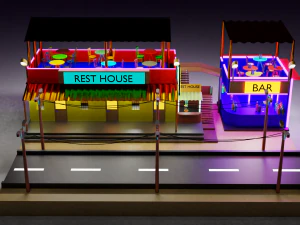 lowpolyhouseroadgameasset 3D Model