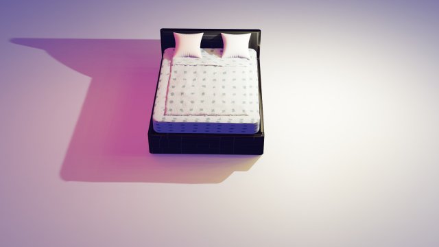 modern bed Modello 3D .c4d .max .obj .3ds .fbx .stl .blend 