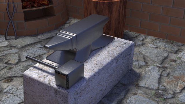 blacksmith workplace 3Dモデル .c4d .max .obj .3ds .fbx .stl .blend 