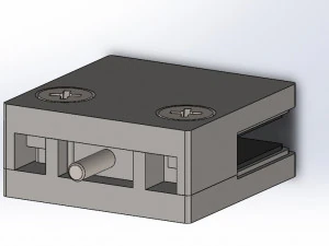 bra&ccedil;adeira de vidro quadrada de a&ccedil;o inoxid&aacute;vel 6 9mm Modelo 3D