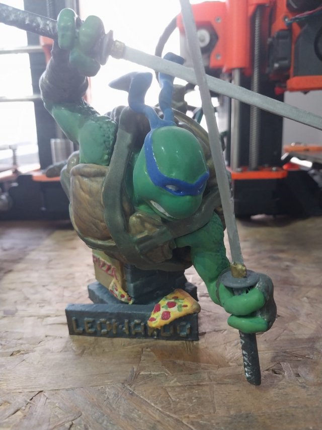 LEONARDO TURTLES 3D Принт Модель .c4d .max .obj .3ds .fbx .stl .blend