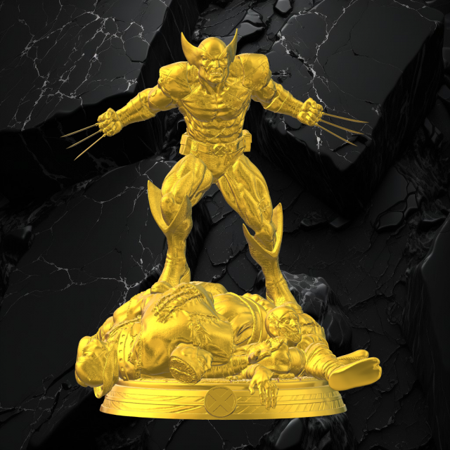 Wolverine 3D Принт Модель .c4d .max .obj .3ds .fbx .stl .blend 