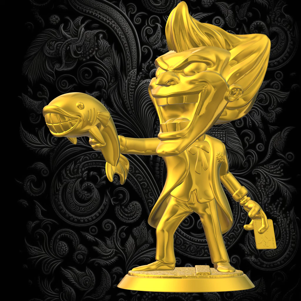 Joker 3D Print Model .c4d .max .obj .3ds .fbx .stl .blend 