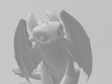 Dragon style banguela Model Cetak 3D