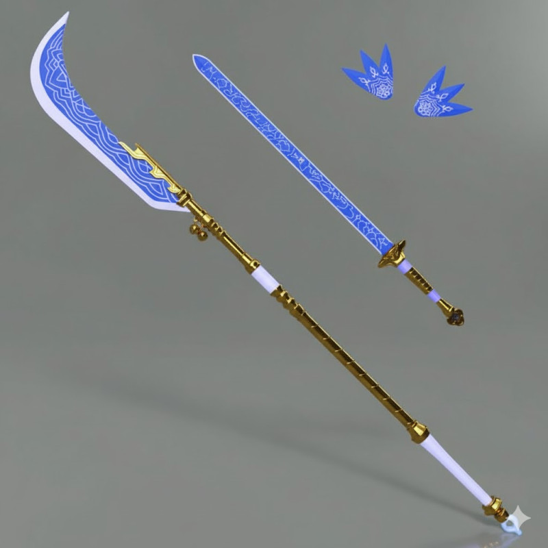Style 3D armas warrior from K POP guerreira k pop Model do druku 3D .c4d .max .obj .3ds .fbx .stl .blend