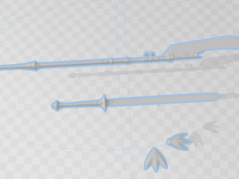 Style 3D armas warrior from K POP guerreira k pop Model do druku 3D