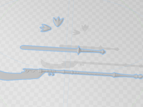 Style 3D armas warrior from K POP guerreira k pop Model do druku 3D