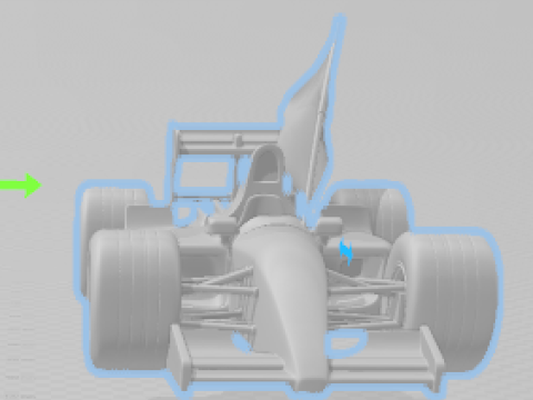Style 3D caricatura f1 senna bandeira flag 3D Print Model