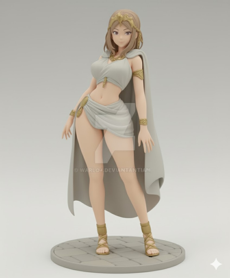 Boneca lolli manga 3d grecia menina mulher women Modello di stampa 3D .c4d .max .obj .3ds .fbx .stl .blend