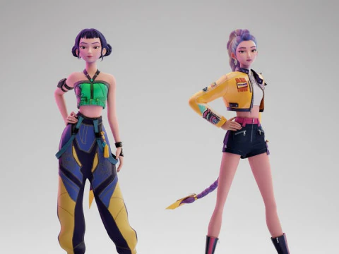 Boneca lolli manga kpop menina mulher women 3D Print Model