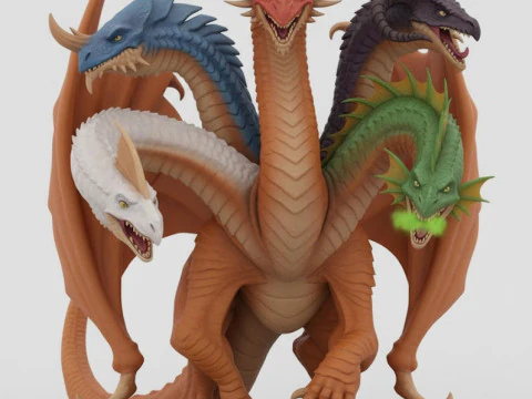 Ejderha tiamat kaverna dragao ejderhası 3D Baskı Modeli