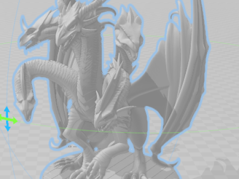 Dragon tiamat caverna dragao dragon 3D Baskı Modeli