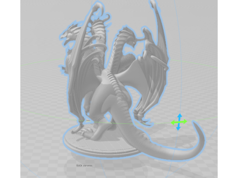Dragon tiamat caverna dragao dragon 3D Baskı Modeli
