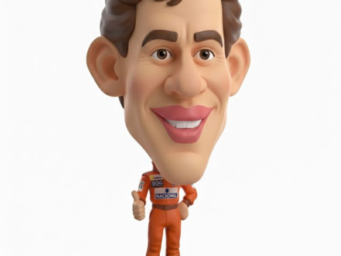Boneco caricato do senna f1 3D Принт Модель
