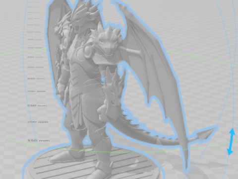 Boneco cav dragao tiamat dragoon 3D Baskı Modeli