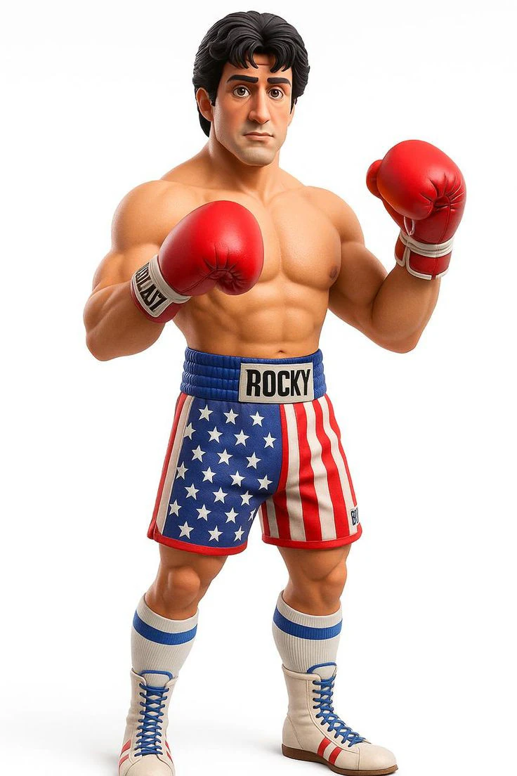 Boneca 3d estyle box rocky 3D Print Model .c4d .max .obj .3ds .fbx .stl .blend 