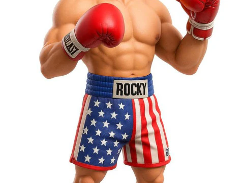 बोनका 3डी एस्टाइल बॉक्स रॉकी 3D प्रिंट मॉडल