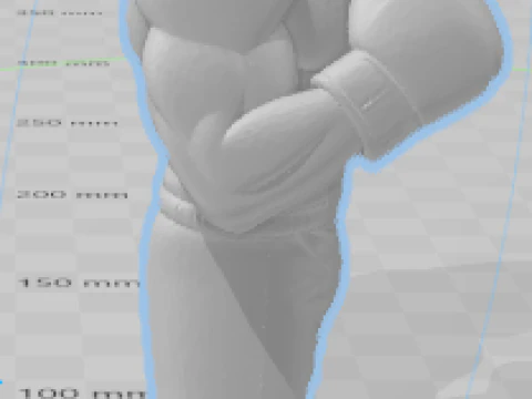 Boneca 3d estyle box rocky 3D Print Model