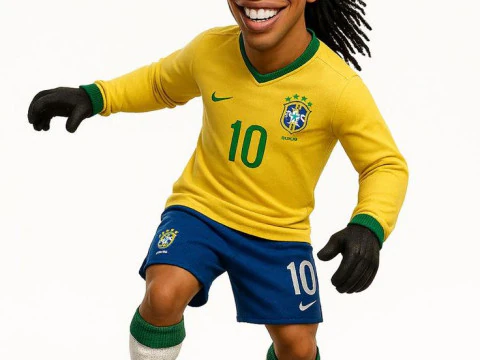 Boneca 3d estyle r10 caricato futebol calcio Modello di stampa 3D