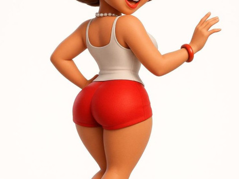 Boneca 3d estyle women manga lolli caricato 3D Baskı Modeli