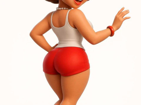 Boneca 3d estyle kadın manga lolli karikat&uuml;r 3D Baskı Modeli