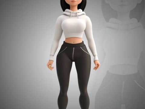 Boneca 3d estyle women manga lolli 3D Baskı Modeli