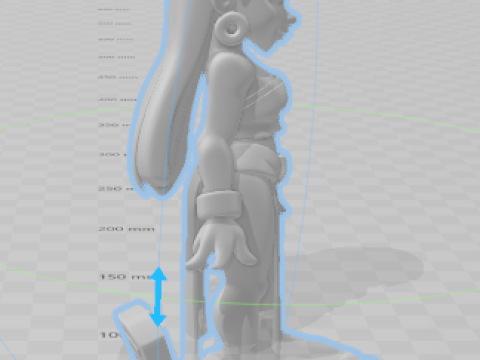 Boneca 3d estyle kobiety manga lolli caricato Model do druku 3D