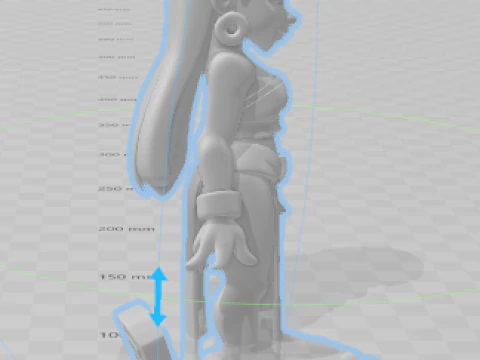 Boneca 3d estyle women manga lolli caricato 3D Print Model