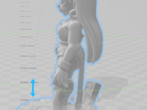 Boneca 3d estyle kobiety manga lolli caricato Model do druku 3D