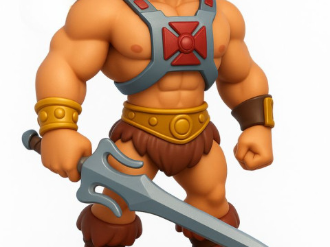 Boneca 3d estyle caricato heman masters of universe 3D printmodel