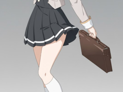 Boneca 3d estyle women school colegial lolli manga 3D Baskı Modeli