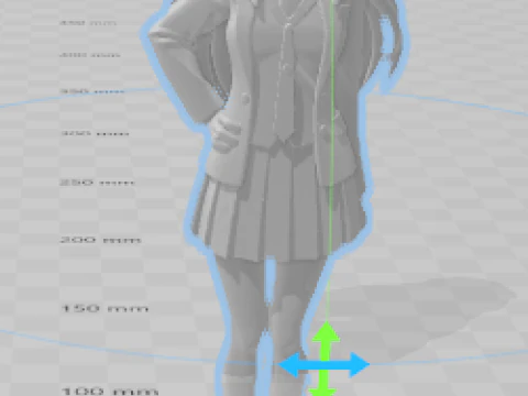 Boneca 3d estyle women school colegial lolli manga 3D Print Model