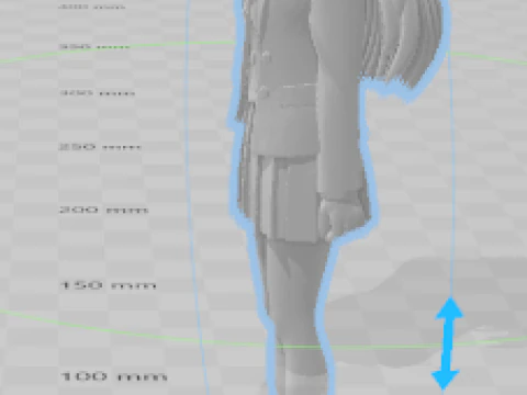 Boneca 3d estyle women school colegial lolli manga 3D Print Model