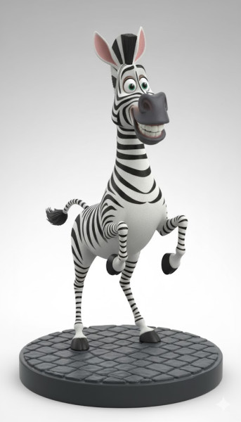 Boneca estilo 3d madagascar caricato zebra martin Modelo de Impressão 3D .c4d .max .obj .3ds .fbx .stl .blend 