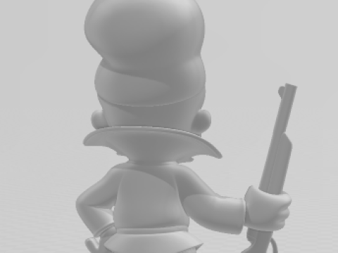 Boneca 3d estyle ortolino caricato 3D Print Model